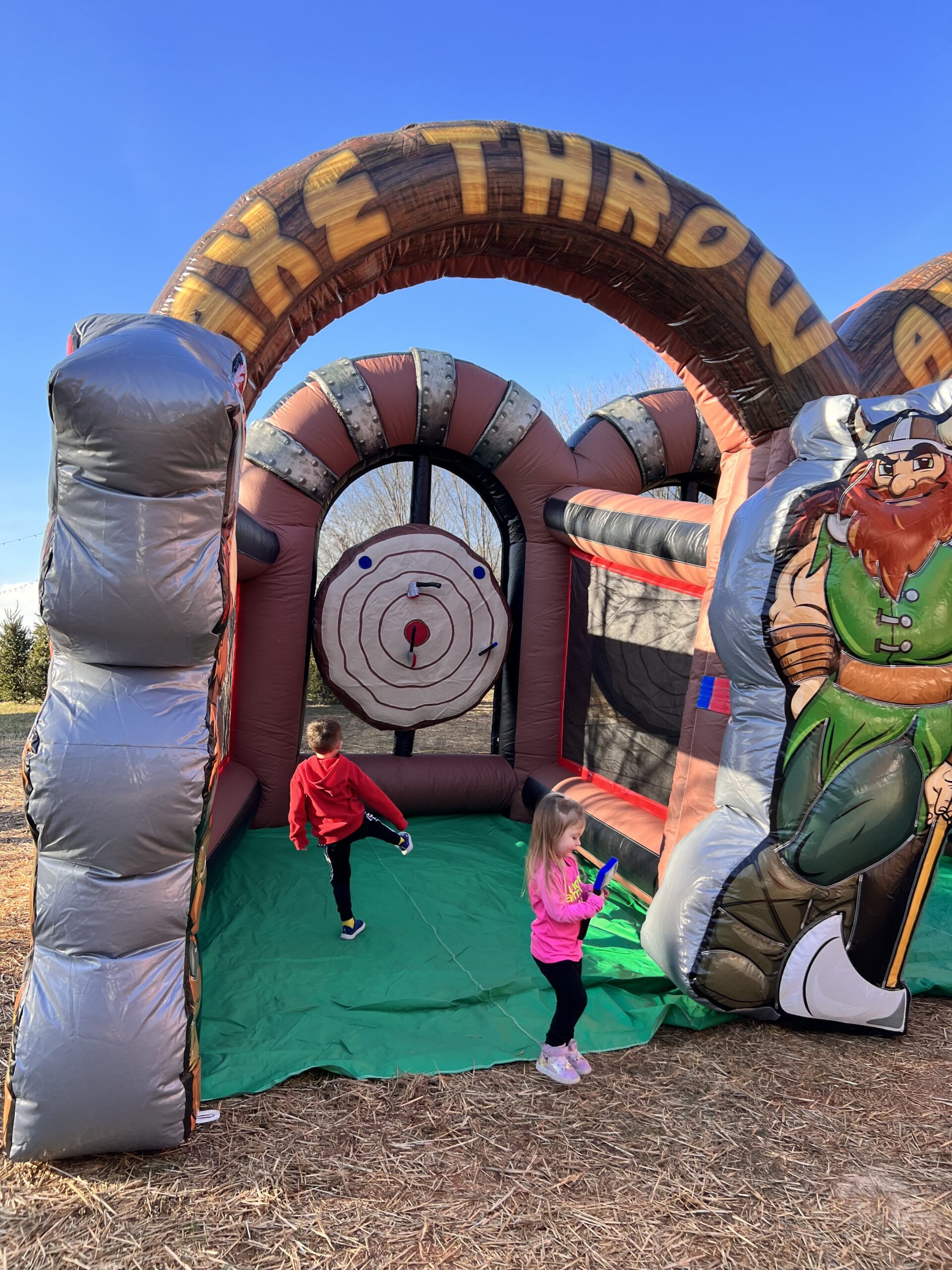 Ax throw party inflatable rental for parties in Shelby, North Carolina.
